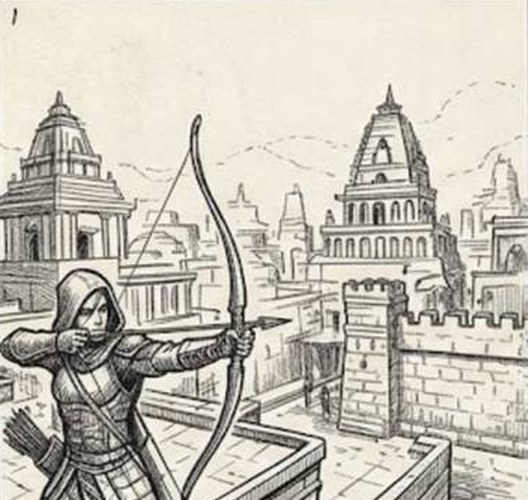 The same panel, inked