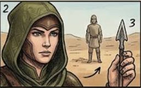 Storyboard panel from a writer's script